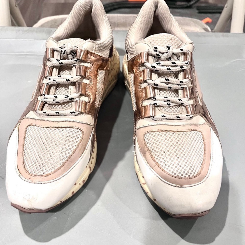 Steve Madden White and Brown Sneakers